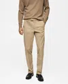Mango Regular-fit 100% Cotton Trousers In Beige