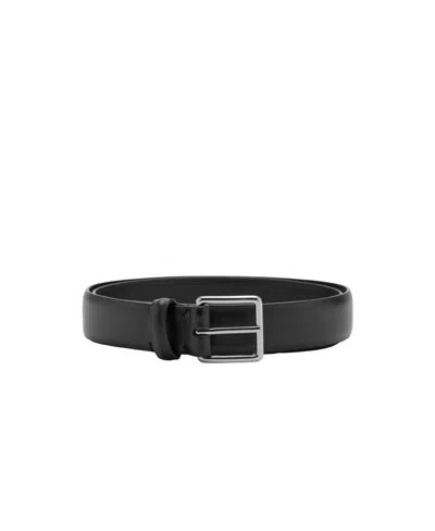 Mango Men's Cowhide Leather Belt In Black
