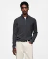Mango Perkins Half Zip Sweater In Dark Gray