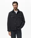 Mango Men's Denim Pockets Jacket In Black