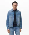 Mango Men's Denim Pockets Jacket In Blue