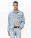 Mango Denim Jacket In Light Blue
