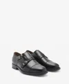 Mango Double Monk Strap Shoe In Black
