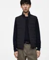 Mango Water Repellent Quilted Down Vest In Dark Navy