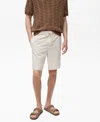 Mango Men's Drawstring Linen Bermuda Shorts In White