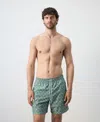 Mango Printed Swimsuit With Drawstring In Green