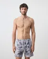 Mango Printed Swimsuit With Drawstring In Gray