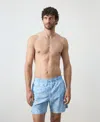 Mango Men's Drawstring Printed Swimsuit In Blue