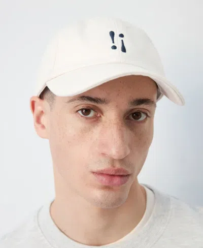 Mango Men's Embroidered Cotton Cap In White