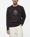 Mango Book Club Embroidered Sweatshirt In Purple