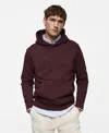 Mango Regular Fit Cotton Blend Hoodie In Burgundy