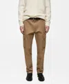 Mango Regular Fit Flat Front Twill Cargo Pants In Medium Brown