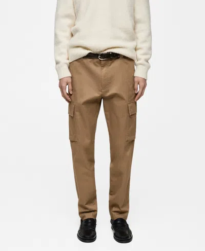 MANGO MEN'S REGULAR-FIT COTTON CARGO PANTS