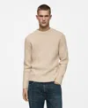 Mango Men's Eu Regular-fit Knitted Sweater In Sand