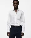 Mango Regular Fit Pinstripe Cotton Button-up Shirt In White