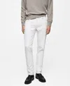 Mango Jan Slim Fit Jeans In White