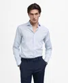 Mango Slim Fit Button-up Shirt In Sky Blue
