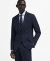 Mango Slim Fit Virgin Wool Suit Blazer In Dark Navy