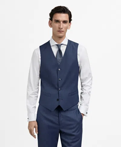 Mango Men's Eu Slim-fit Suit Vest In Ink Blue