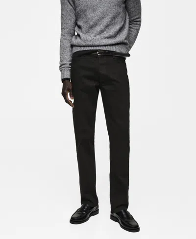 Mango Men's Eu Slim-fit Ultra-soft Patrick Jeans In Black Denim