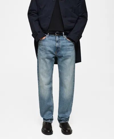 Mango Men's Eu Straight-fit Jeans In Medium Blue