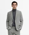 Mango Superslim Fit Grey Stretch Sport Coat In Gray
