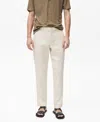 Mango Bob Long Straight Leg Jeans In Off White