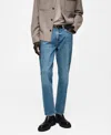 Mango Ben Tapered Jeans In Medium Blue