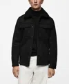 Mango Men's Faux-suede Shearling Jacket In Black
