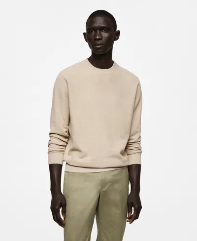 MANGO MEN'S FINE-KNIT COTTON SWEATER