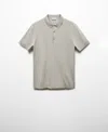 MANGO MEN'S FINE-KNIT POLO SHIRT