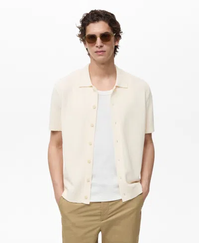 MANGO MEN'S FINE KNIT SHIRT