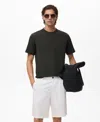 Mango Men's Fine-knit T-shirt In Black