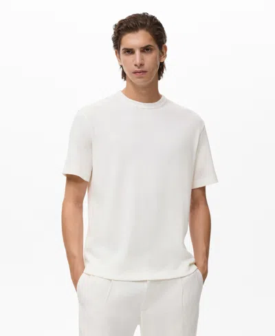 MANGO MEN'S FINE-KNIT T-SHIRT