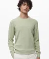 Mango Regular Fit Crewneck Rib Sweater In Green