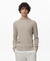 Mango Regular Fit Crewneck Rib Sweater In Gray