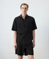Mango Fluid Short-sleeve T-shirt In Black