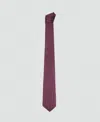 Mango Men's Geometric Patterned Silk Tie In Burgundy