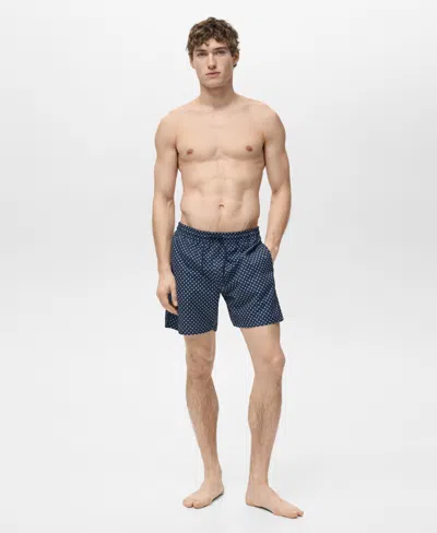 Mango Men's Geometric-print Swim Trunks