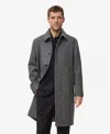 Mango Herringbone Coat In Gray