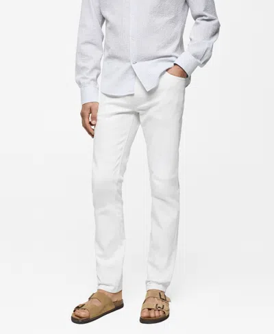 Mango Men's Jan Slim-fit Jeans In White