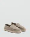 Mango Jute Leather Shoe In Medium Brown