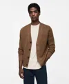Mango Button Front Cardigan In Medium Brown