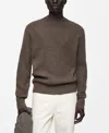 Mango Men's Knit Sweater In Brown