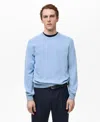 Mango Crewneck Cotton Sweater In Blue