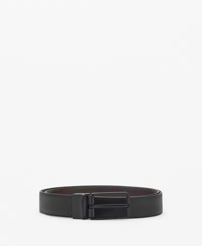 Mango Men's Leather Belt In Black