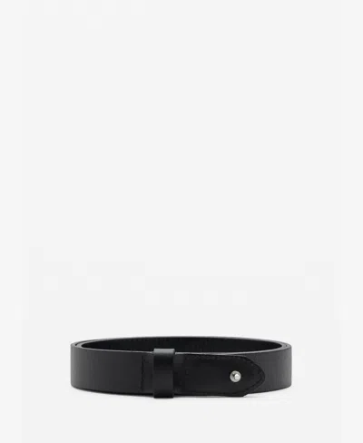 Mango Men's Leather Belt In Black