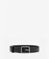 Mango Men's Leather Belt In Black