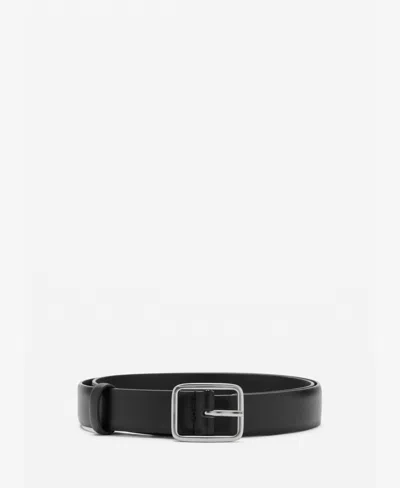 Mango Men's Leather Belt In Black