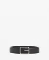 Mango Men's Leather Belt In Black
